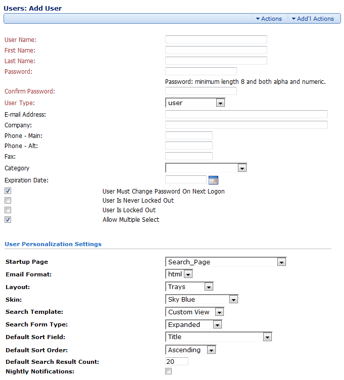 Users: Add User – SmartCabinet Support